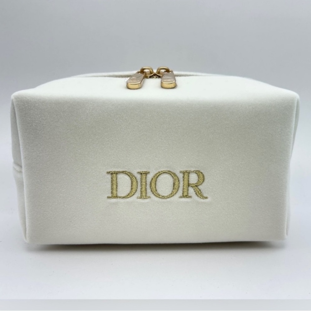 Dior Ivory Pouch with Gold Zipper - Picture 2 of 4